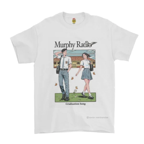 ORIGINAL T SHIRT MURPHY RADIO - GRADUATE WHITE RELEASE BY LISENSSSIAL