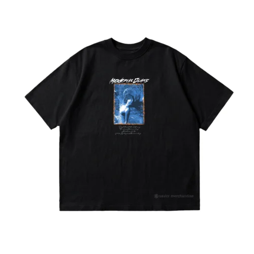ORIGINAL T SHIRT MODERN GUNS - ANGEL BLACK RELEASE BY OFFICIAL
