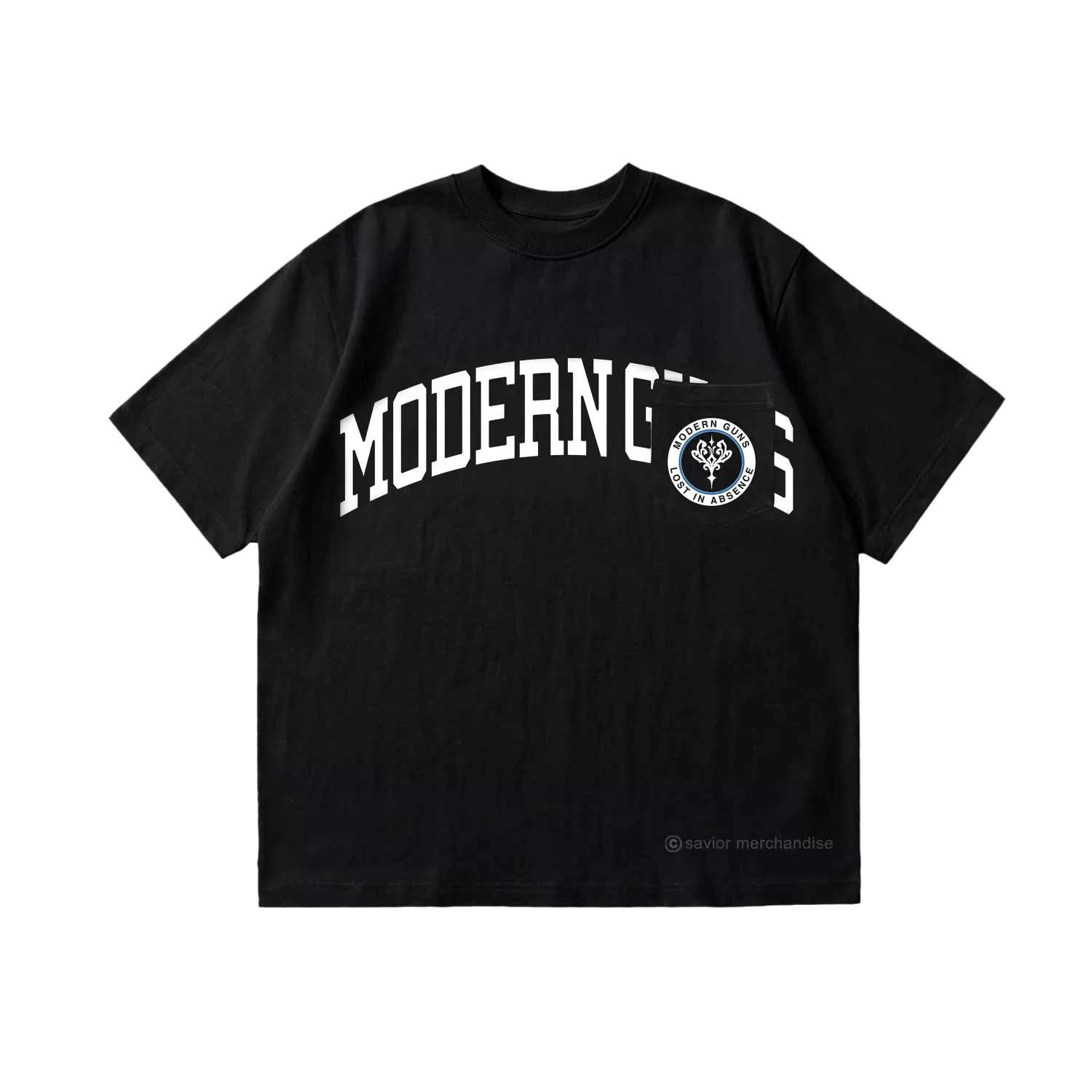 ORIGINAL T SHIRT MODERN GUNS - LOST IN ABSENCE POCKET RELEASE BY OFFICIAL