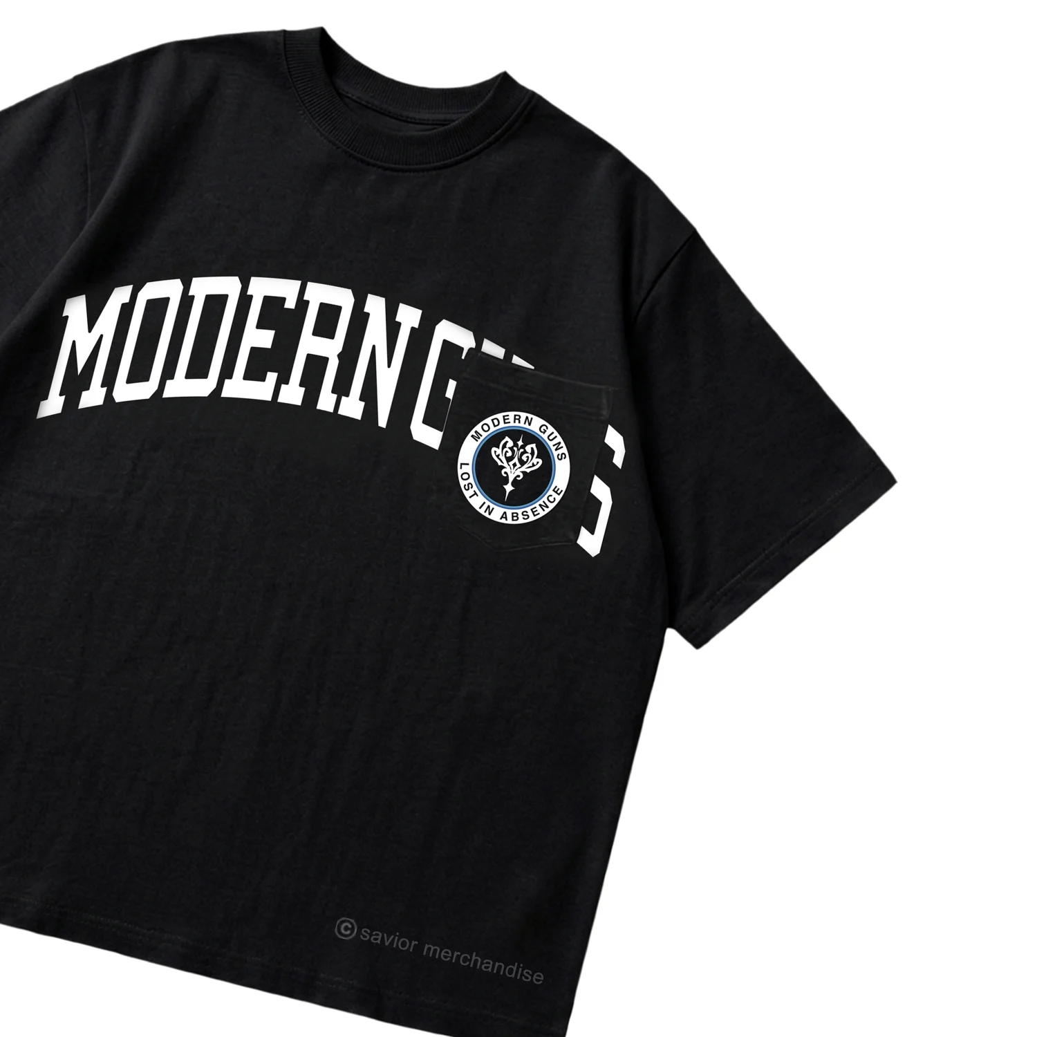 ORIGINAL T SHIRT MODERN GUNS - LOST IN ABSENCE POCKET RELEASE BY OFFICIAL - Image 2