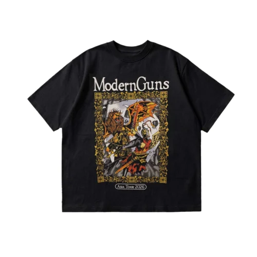 ORIGINAL T SHIRT MODERN GUNS - ASIA TOUR BLACK RELEASE BY OFFICIAL