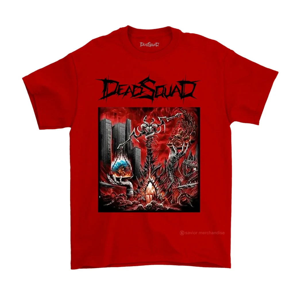 ORIGINAL T SHIRT DEADSQUAD - 12th PROFANATIK RED RELEASE BY THEEYE MERCH