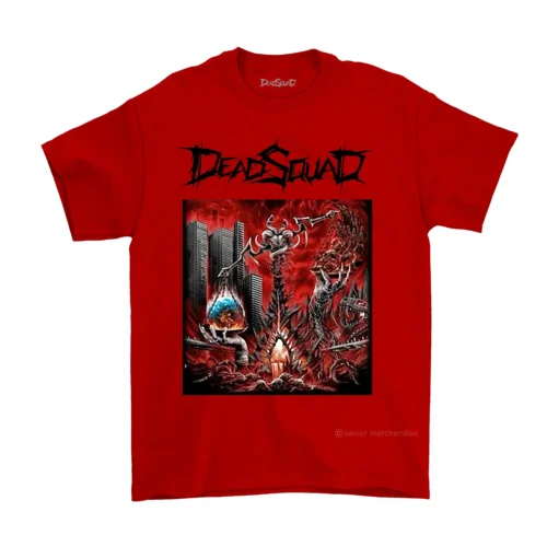 ORIGINAL T SHIRT DEADSQUAD - 12th PROFANATIK RED RELEASE BY THEEYE MERCH