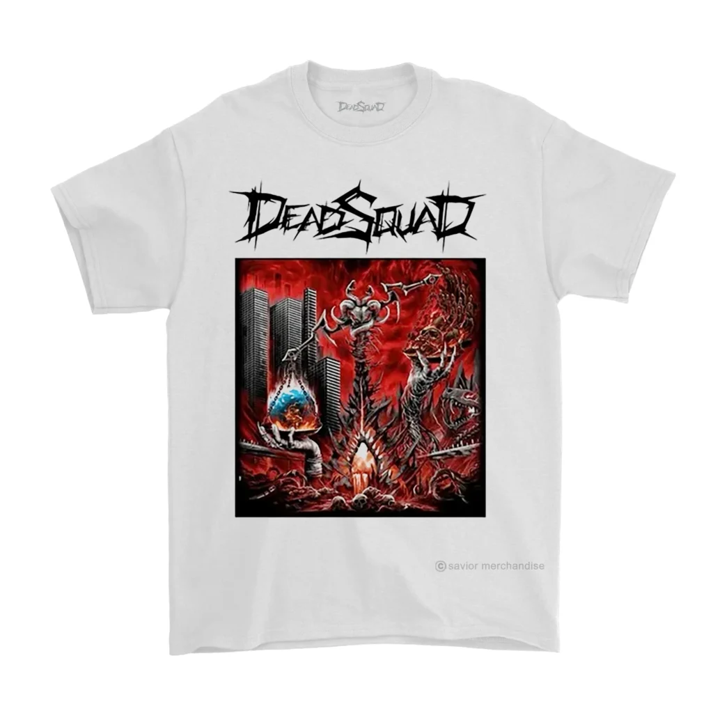 ORIGINAL T SHIRT DEADSQUAD - 12th PROFANATIK WHITE RELEASE BY THEEYE MERCH