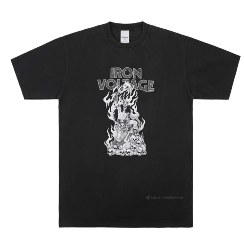 ORIGINAL TSHIRT IRON VOLTAGE - IRON WARRIOR BLACKWASH RELEASE BY DISASTER
