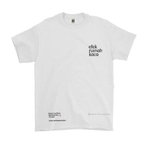 ORIGINAL T SHIRT EFEK RUMAH KACA - DI UDARA WHITE RELEASE BY KONTRAS