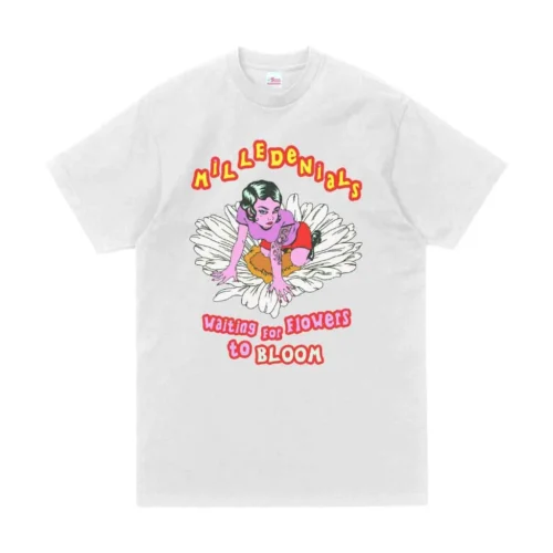 ORIGINAL T SHIRT MILLEDENIALS - WAITING WHITE RILIS BY BOJAKRAMA PRESS