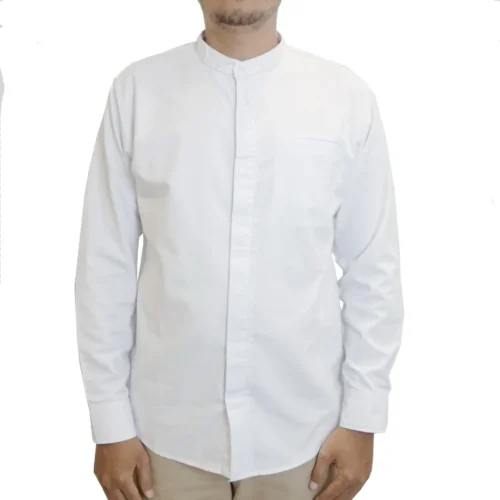 ORIGINAL KEMEJA KOKO SAVIOR CULTURE WHITE DOUBLE TONGUES