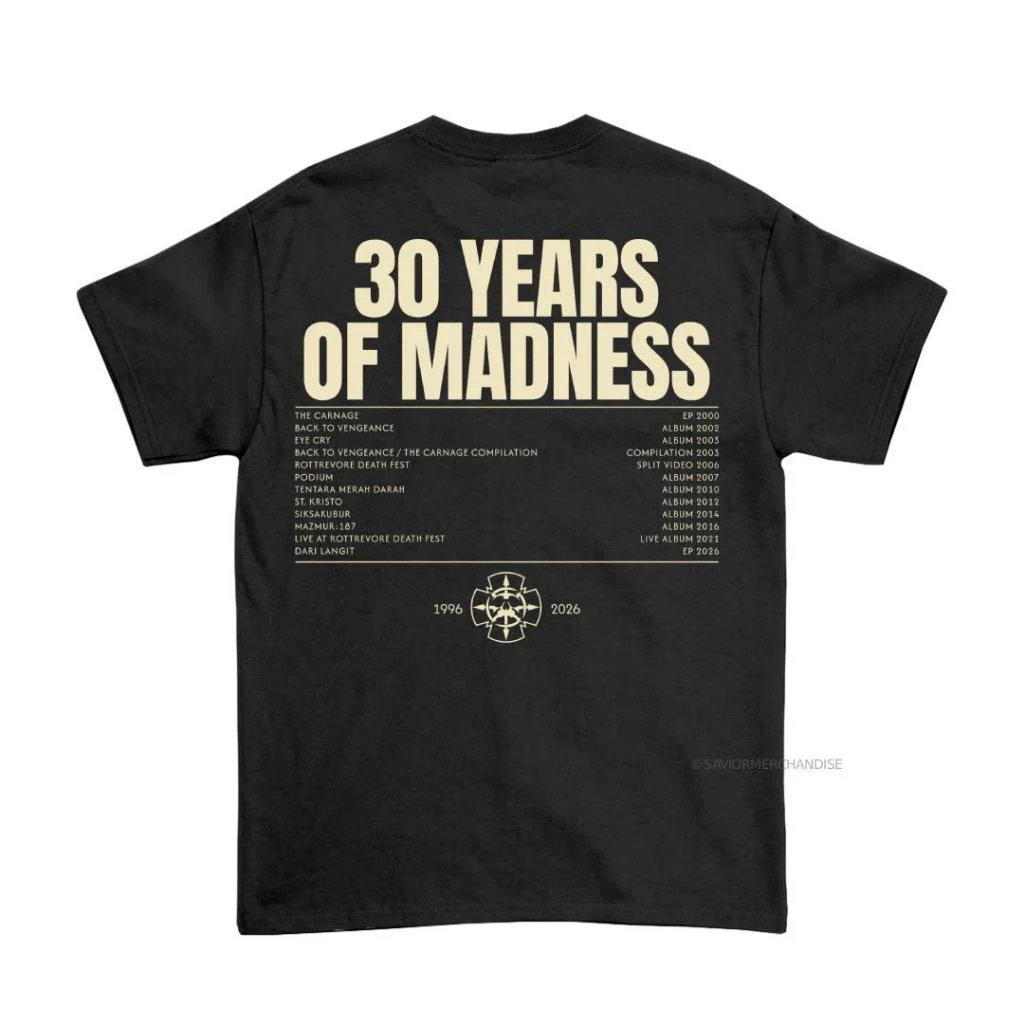 ORIGINAL T SHIRT SIKSAKUBUR - 30 YEARS OF MADNESS RILIS BY SAVIOR MERCHANDISE - Image 2